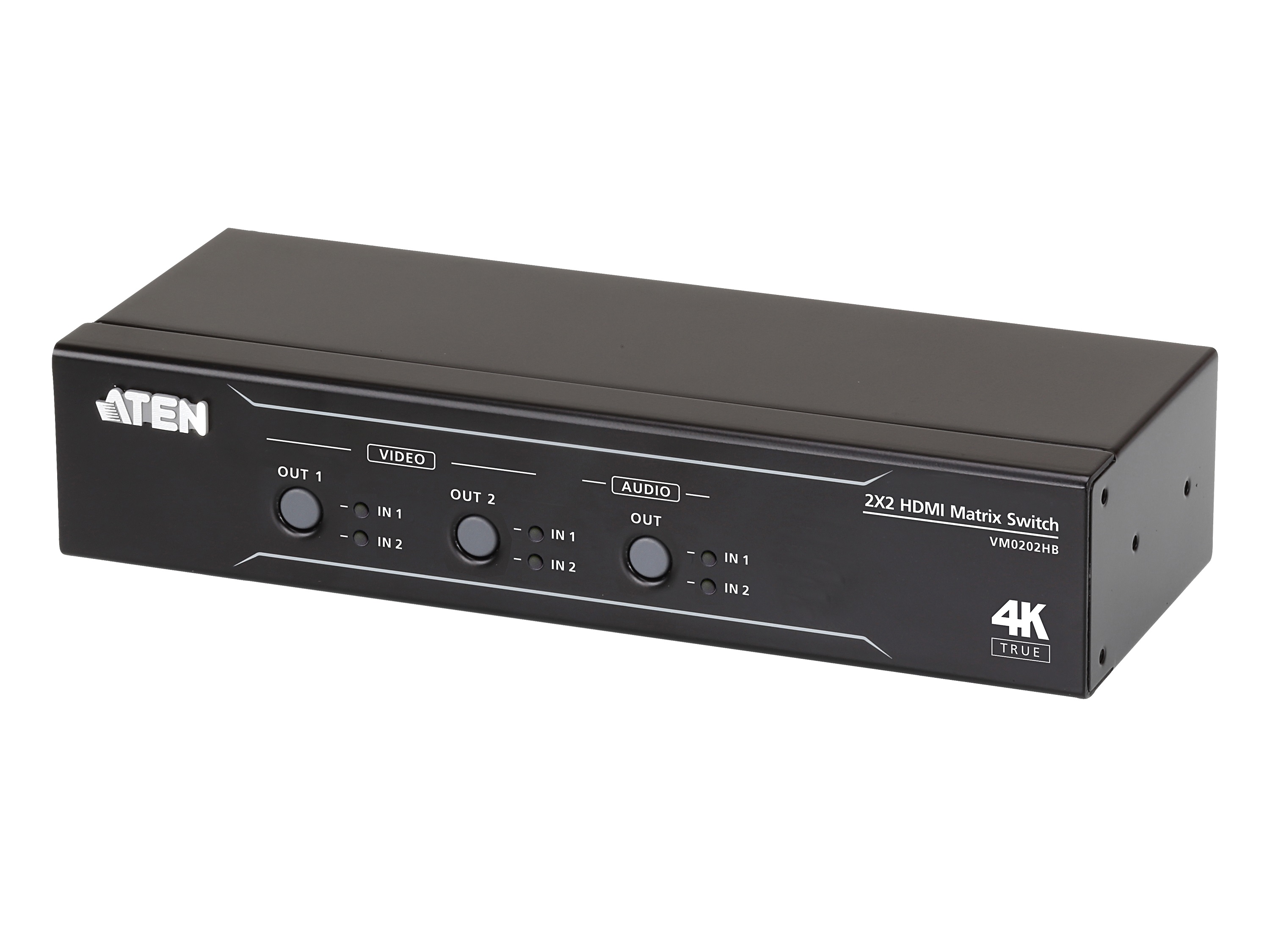 VM0202HB 2x2 True 4K HDMI Matrix Switch with Audio De-Embedder by Aten