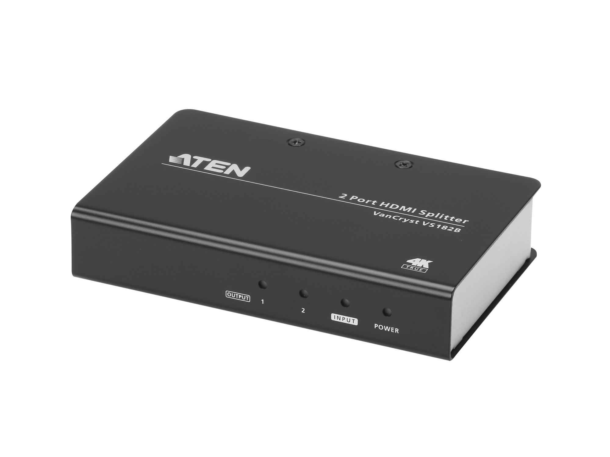 VS182B 2-Port True 4K HDMI Splitter by Aten