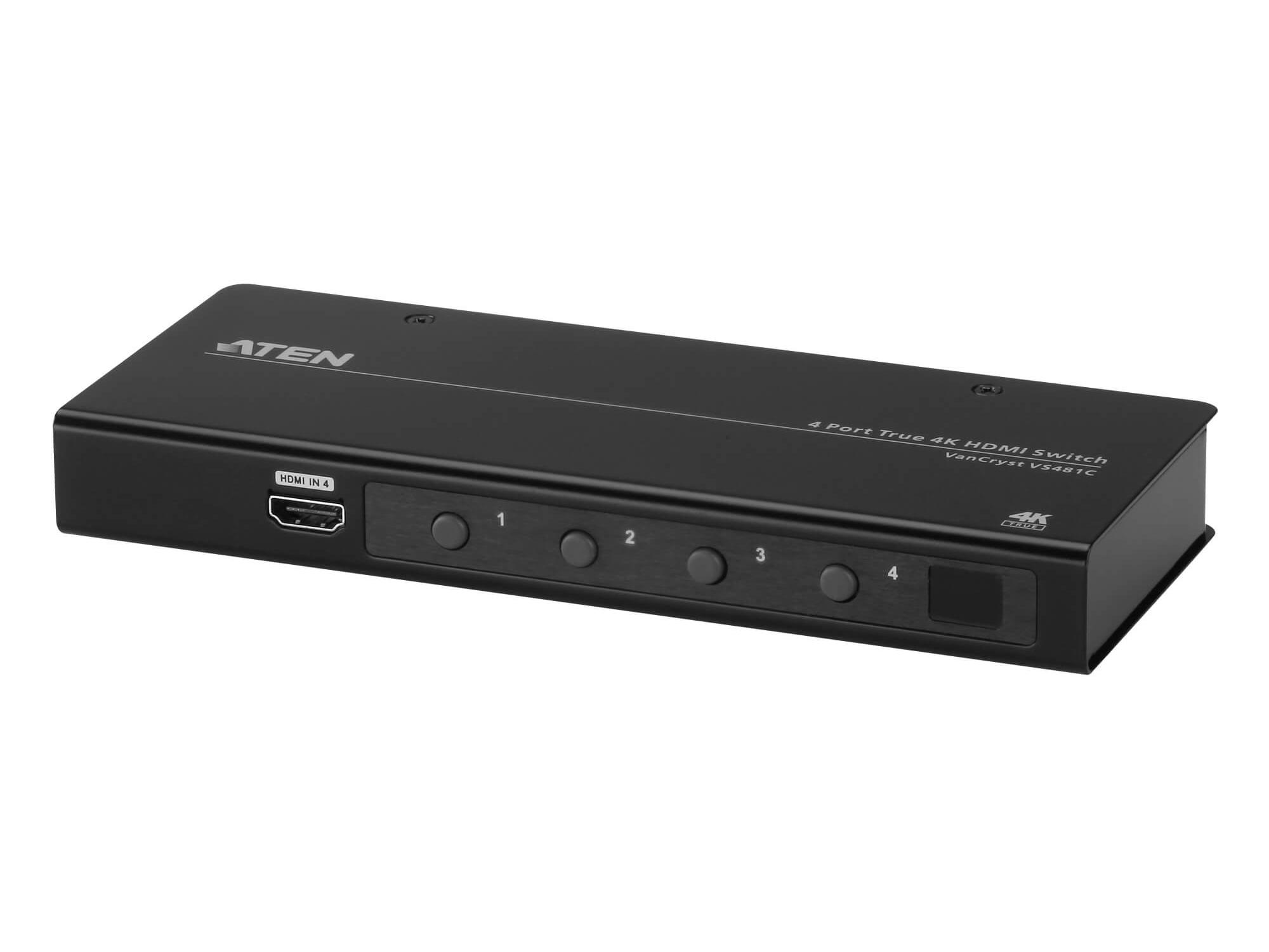 VS481C 4-Port True 4K 18 Gbps 3D/Deep Color HDMI Switch by Aten