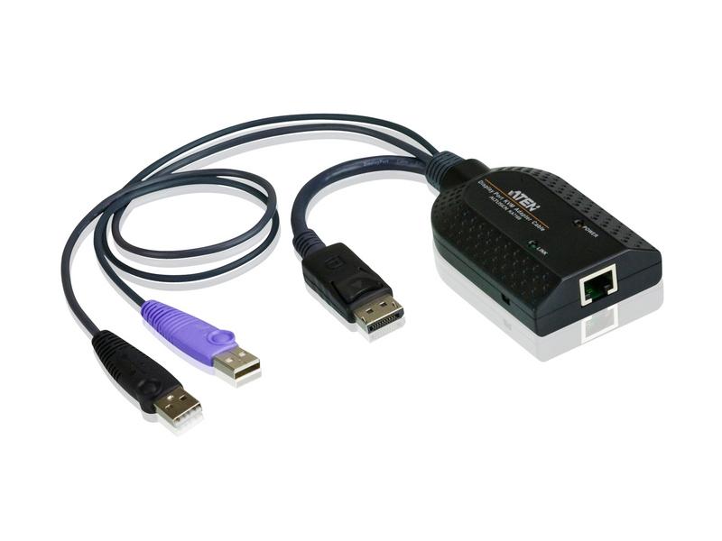 KA7169 DisplayPort USB Virtual Media KVM Adapter Cable with Smart Card Reader by Aten