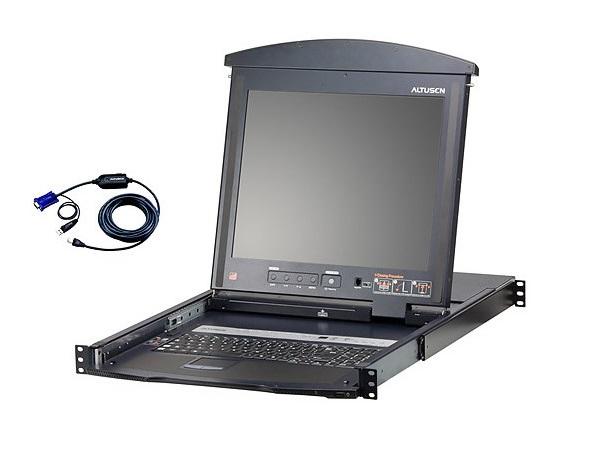 KL1508AMUKit 8-port 17in Dual Rail LCD KVM Switch and Cable Bundle by Aten