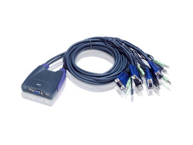 CS64US 4-Port USB VGA/Audio Cable KVM Switch (0.9m/1.2m) by Aten