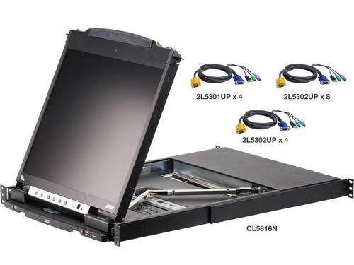 CL5816NcKit 16-Port Dual Rail LCD KVM Switch with Kit by Aten
