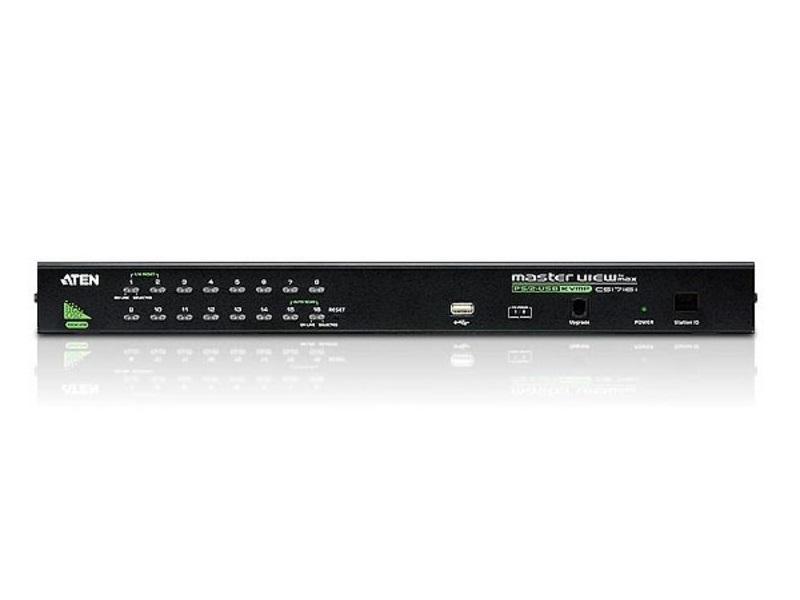 CS1716A 16-Port PS/2-USB VGA KVM Switch with Daisy-Chain Port and USB Peripheral Support by Aten