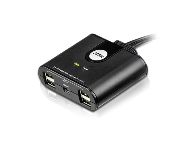 US224 2-Port USB Peripheral Sharing Device New by Aten