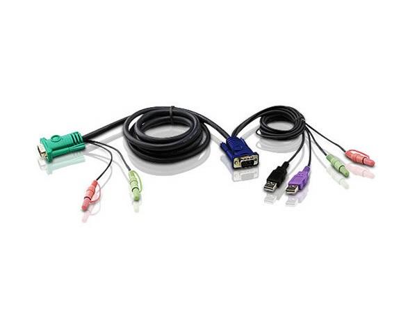2L5305UU HDB/USB 2.0and Audio to KVM Cable (16ft) by Aten