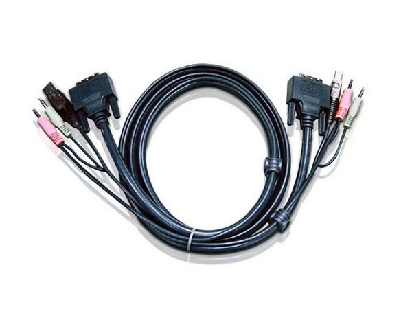 2L7D03UD USB DVI-D Dual Link KVM Cable (10ft) by Aten