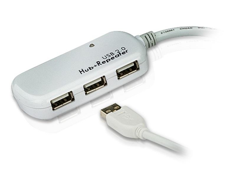 UE2120H 12m 4-Port USB 2.0 Extender with Chaining Capability up to 60m by Aten