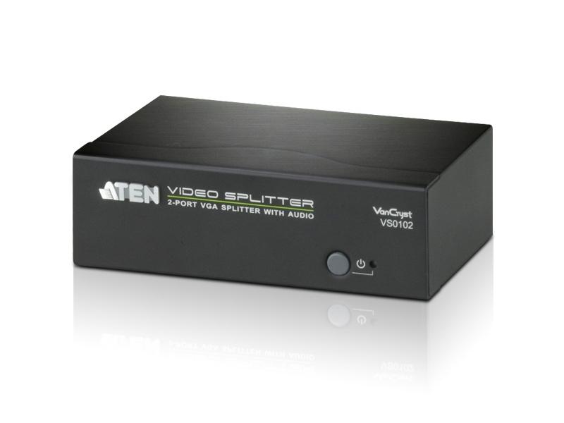 VS0102 2-Port VGA/Audio Splitter (450MHz) by Aten