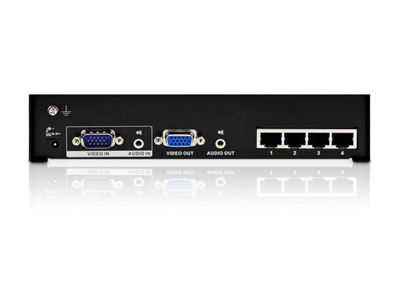 VS1204T Point to point 4-port Cat5 Audio/Video Distribution Unit by Aten