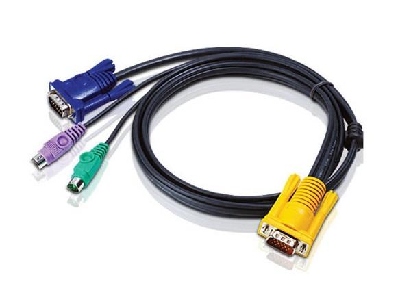 2L5203P SPHD15 to VGA and PS/2 KVM Cable (10ft) by Aten