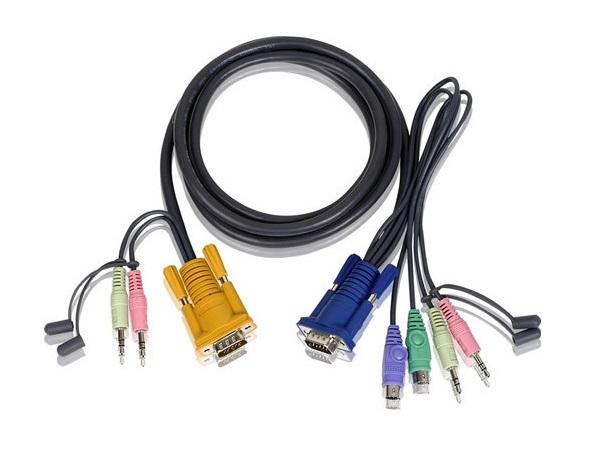 2L5303P SPHD-15 to VGA/ PS/2 and Audio KVM Cable (10ft) by Aten