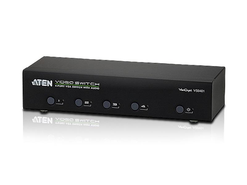 VS0401 4-Port VGA/Audio Switch by Aten