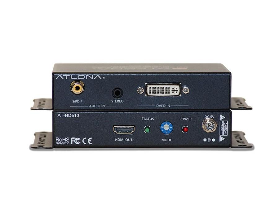 AT-HD610 DVI with Analog/Digital Audio to HDMI Converter and Embedder by Atlona