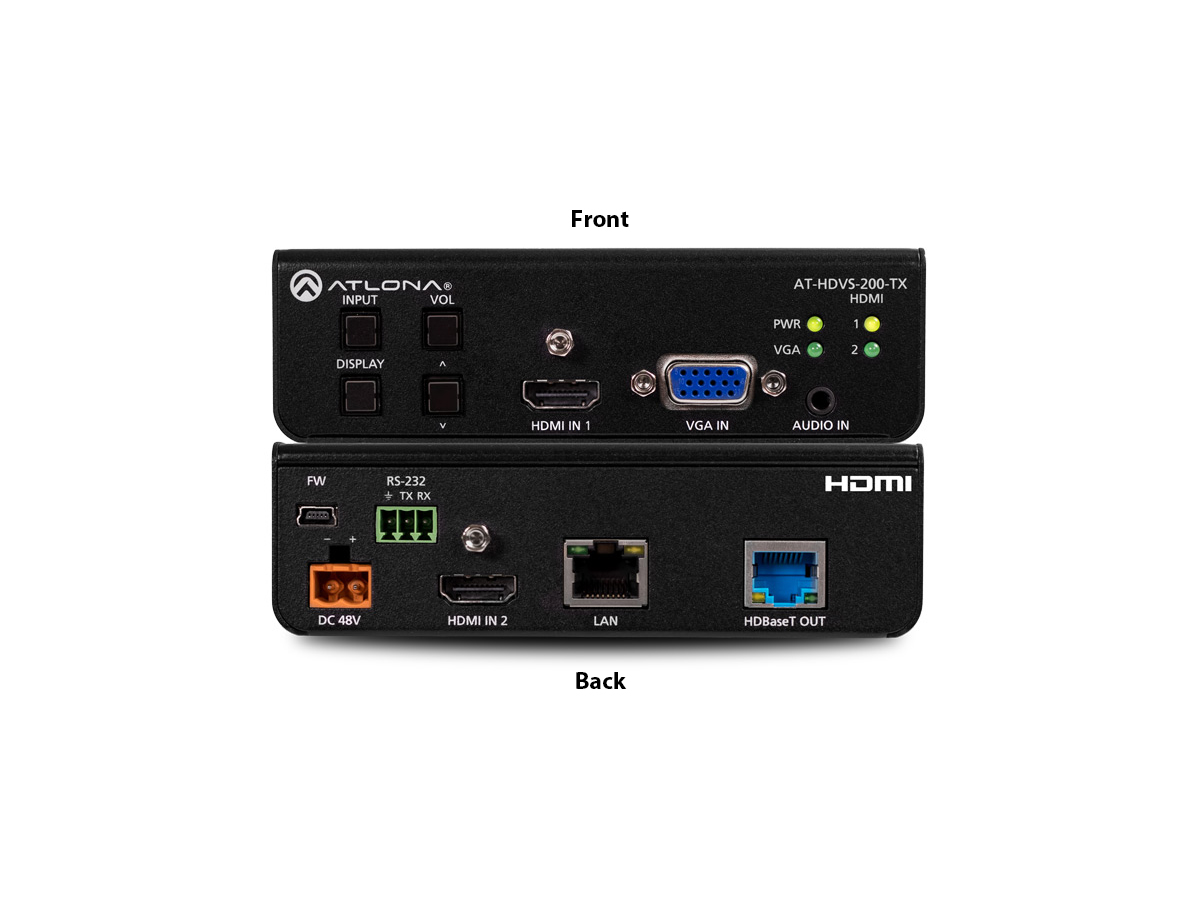 AT-HDVS-200-TX 3-In HDMI/VGA Switcher with Ethernet HDBaseT Out by Atlona