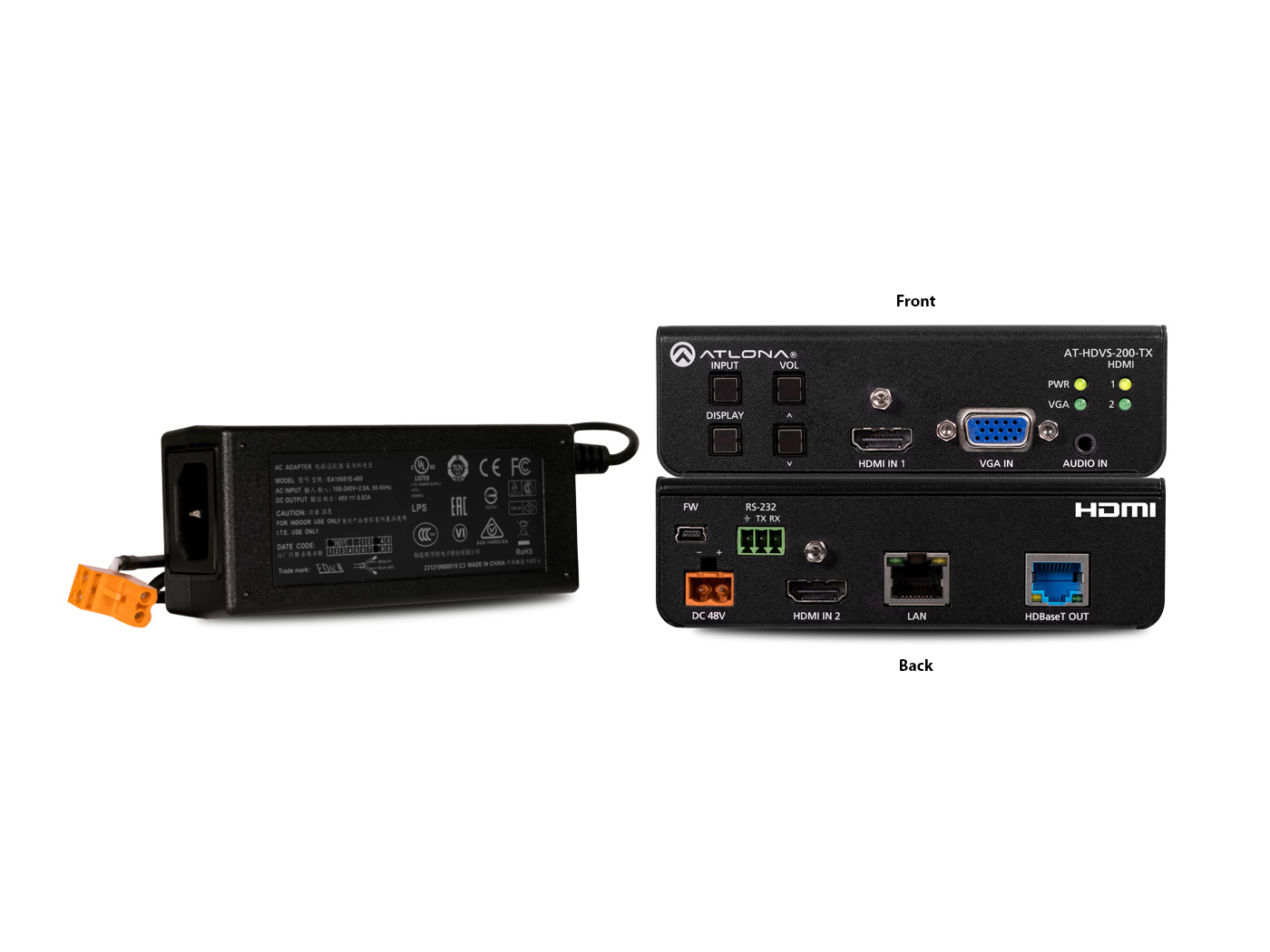 AT-HDVS-200-TX-PSK 3-Input Switch for HDMI/VGA Sources with Ethernet HDBaseT by Atlona