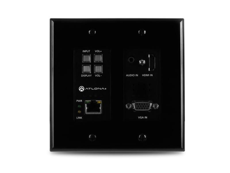 AT-HDVS-200-TX-WP-BLK 2-Input HDMI/VGA Wallplate Switch with Ethernet/Black by Atlona