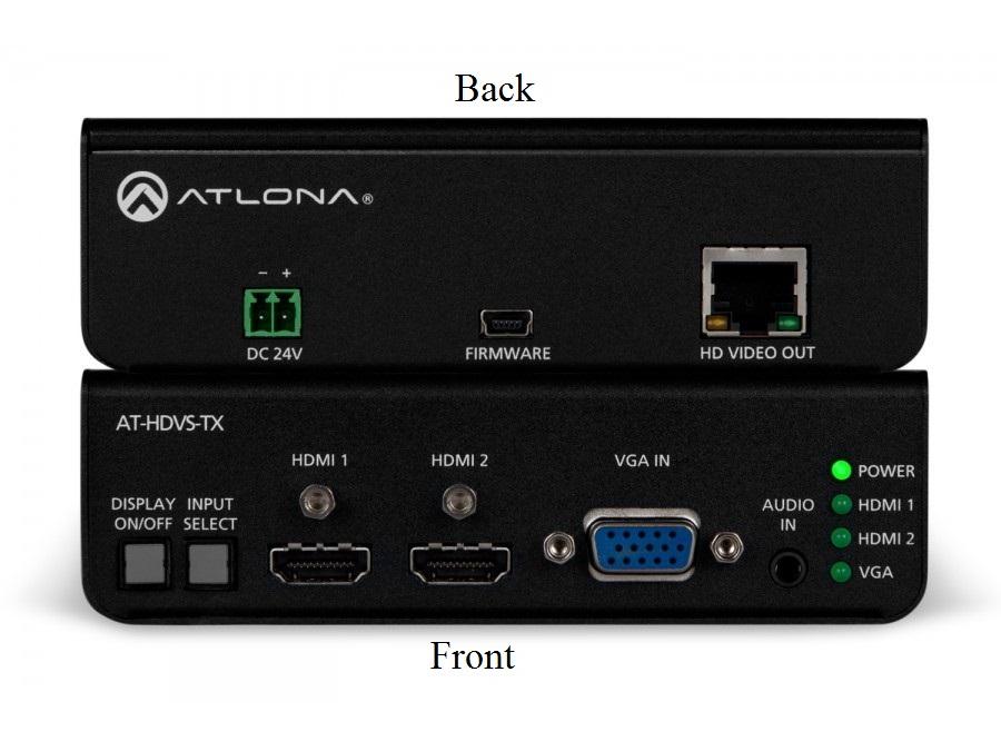 AT-HDVS-TX Dual HDMI and VGA/Audio to HDBaseT Switcher/Extender (Transmitter) 4K by Atlona