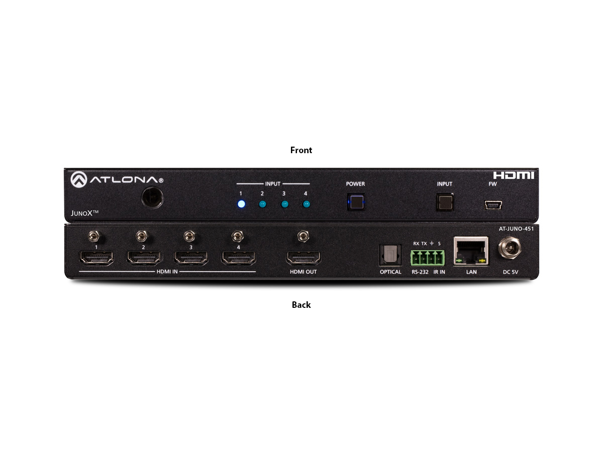 AT-JUNO-451 HDR 4-Input 4k HDMI Auto Switch by Atlona