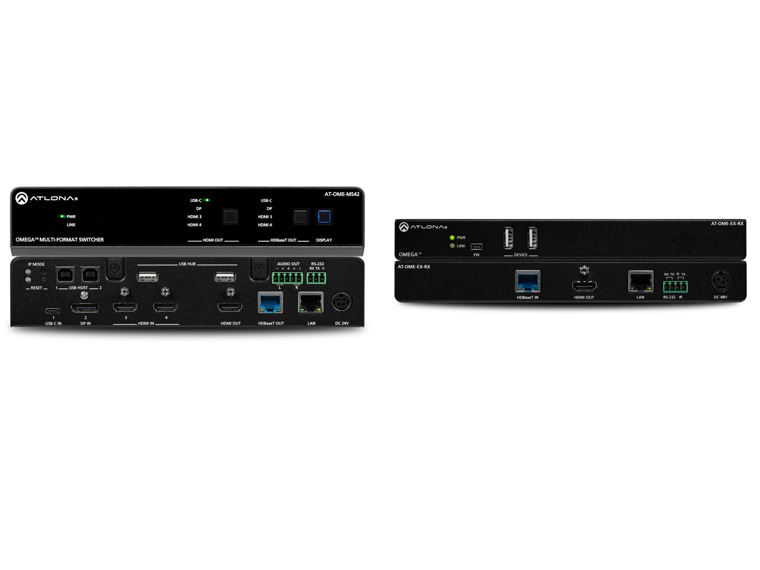 AT-OME-MS42-KIT 4x2 Multi-Format (HDMI/USB-C/DisplayPort) Matrix Switcher Kit by Atlona