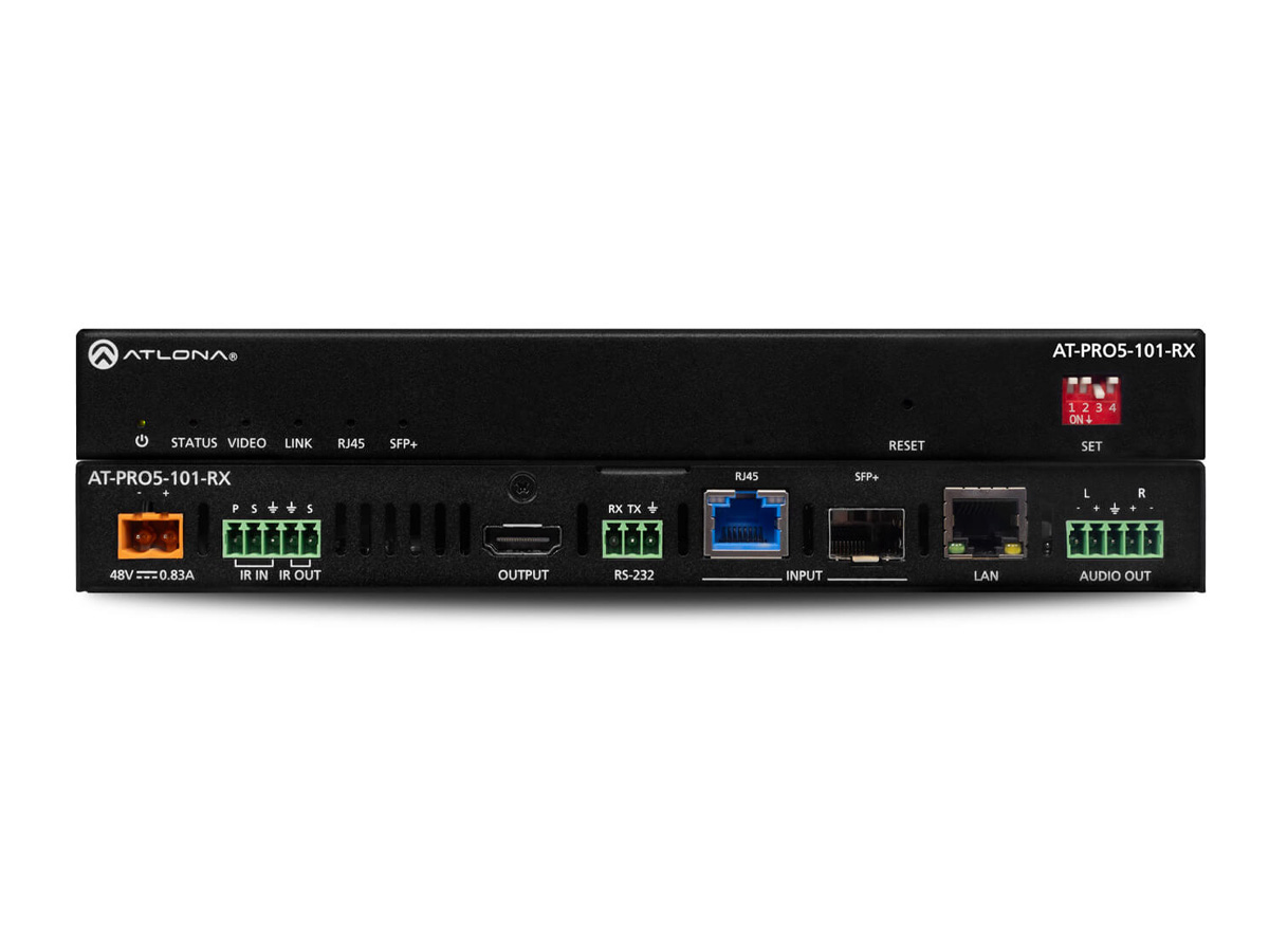 Atlona AT-PRO5-101-RX SDVoE Receiver 4K60 4:4:4 HDR PoE Fiber