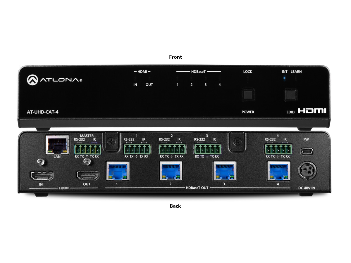 AT-UHD-CAT-4 4K/UHD 4-Out HDMI to HDBaseT Distribution Amplifier by Atlona