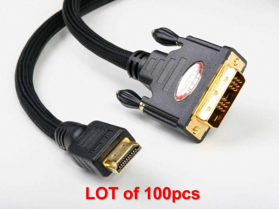 AT14020-5_L100 5M (16Ft) Dvi To Hdmi Or Hdmi To Dvi Digital Cable LOT of 100pcs by Atlona