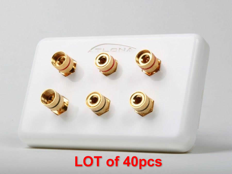 AT80060_L40 HIGH-QUALITY WALL PLATE FOR 3 SPEAKERS LOT of 40pcs by Atlona