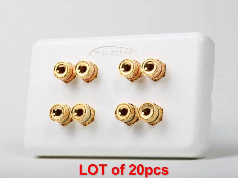 AT80080_L20 HIGH-QUALITY WALL PLATE FOR 4 SPEAKERS LOT of 20pcs by Atlona