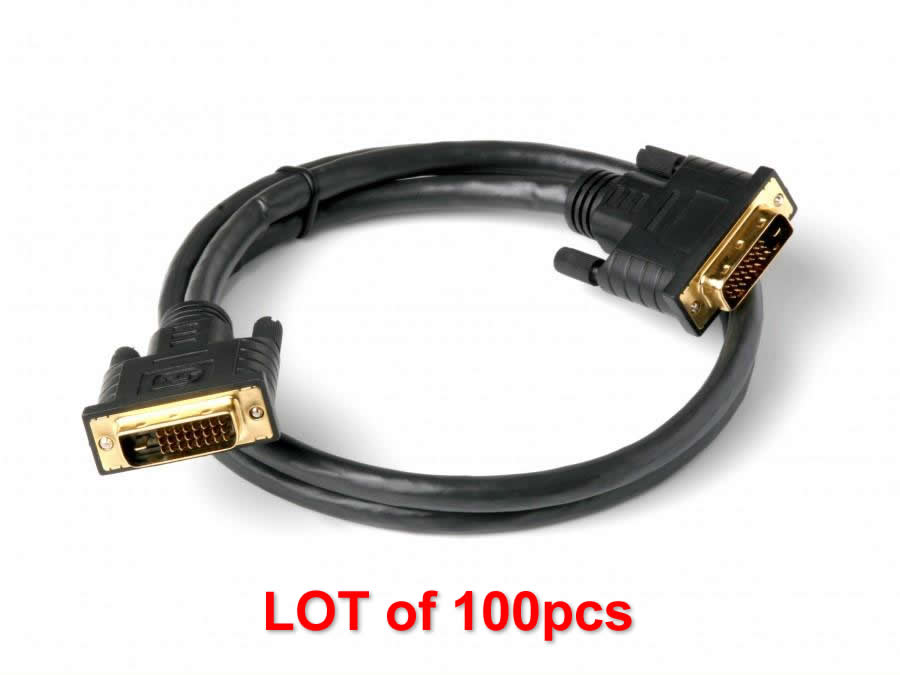 ATP-14009-1_L100 3.3ft (1m) Plenum DVI Dual Link Male/Male Cable LOT of 100pcs by Atlona