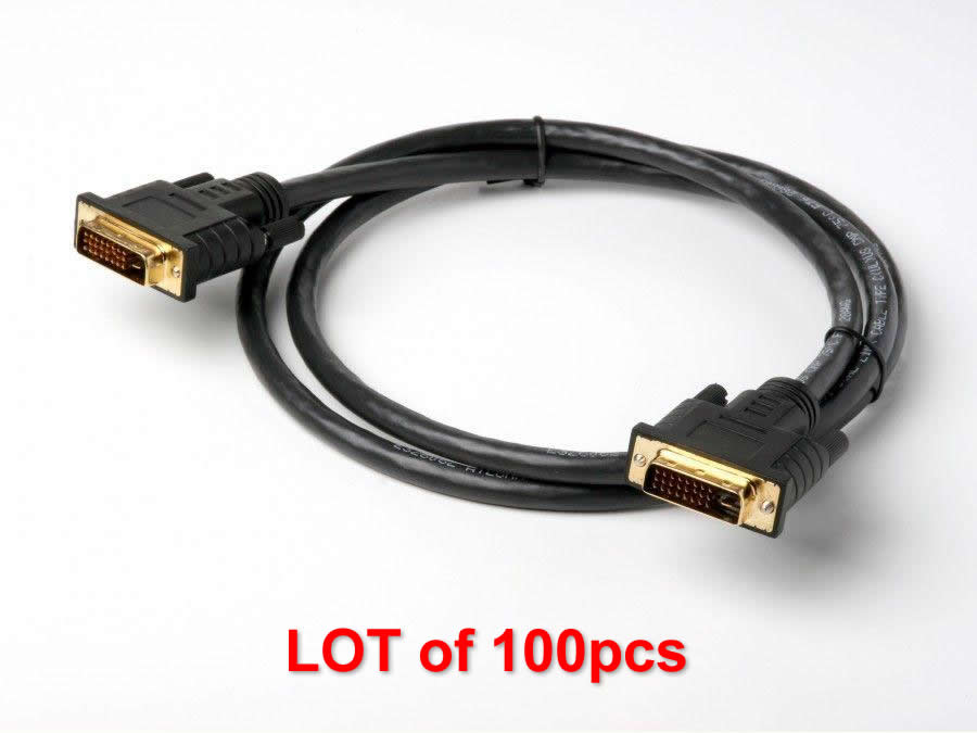 ATP-14009-1S2_L100 4ft (1.2m) Plenum DVI Dual Link Male/Male Cable LOT of 100pcs by Atlona