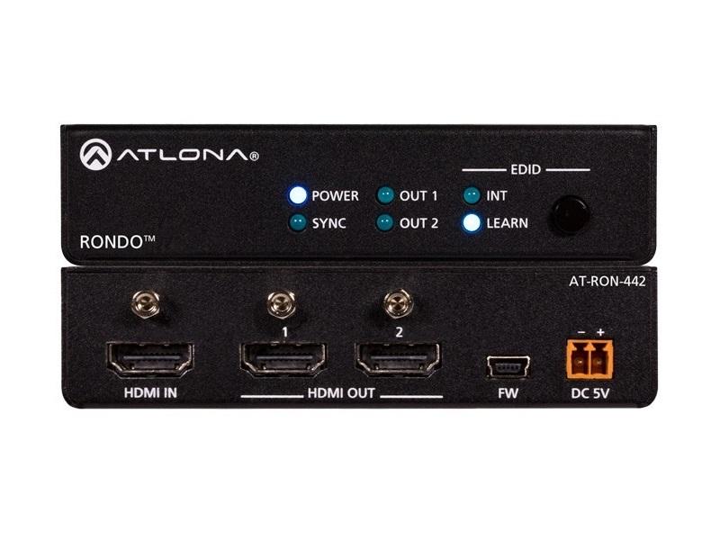 AT-RON-442 4K HDR Two-Output HDMI Distribution Amplifier by Atlona