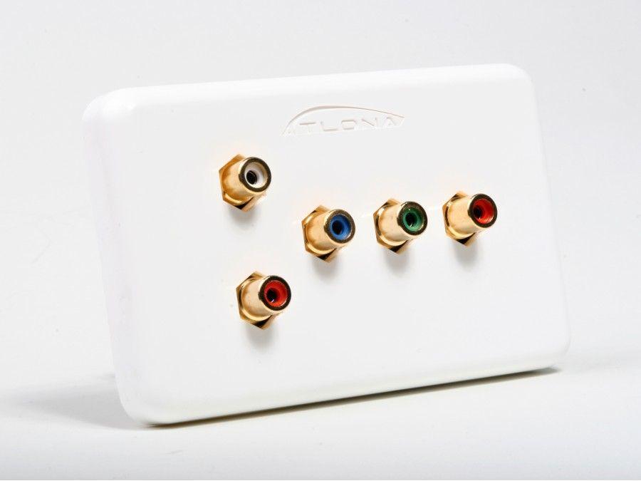 AT80COMP5 (5-Rca) Component Video Wall Plate With Analog Audio by Atlona