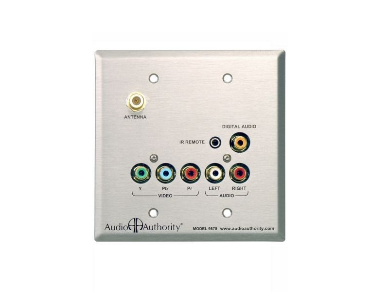 9878 Dual Cat5 Stainless Wallplate RCA Extender (Receiver) by Audio Authority