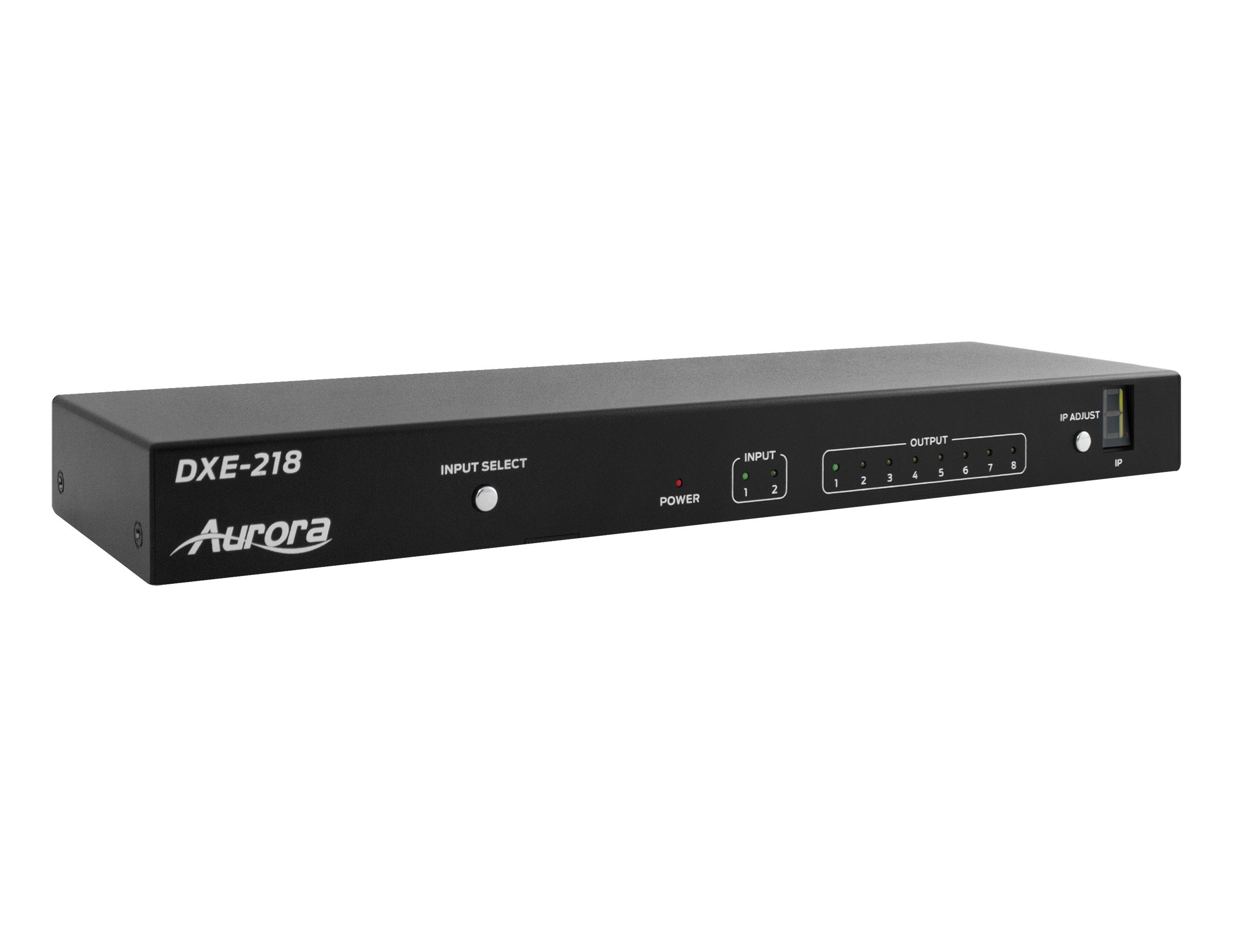 DXE-218 2x8 HDMI 4K Advanced Splitter with Downscaling by Aurora Multimedia