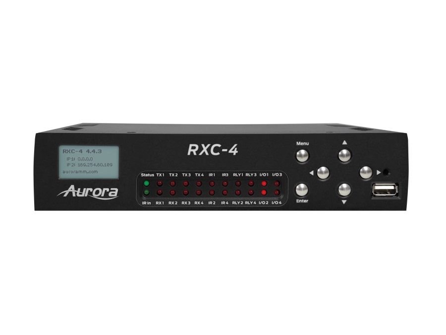 RXC-4-G2 ReAX Control Processor with Maximum Serial/Relay/I/O/IR and Ethernet Control Ports by Aurora Multimedia