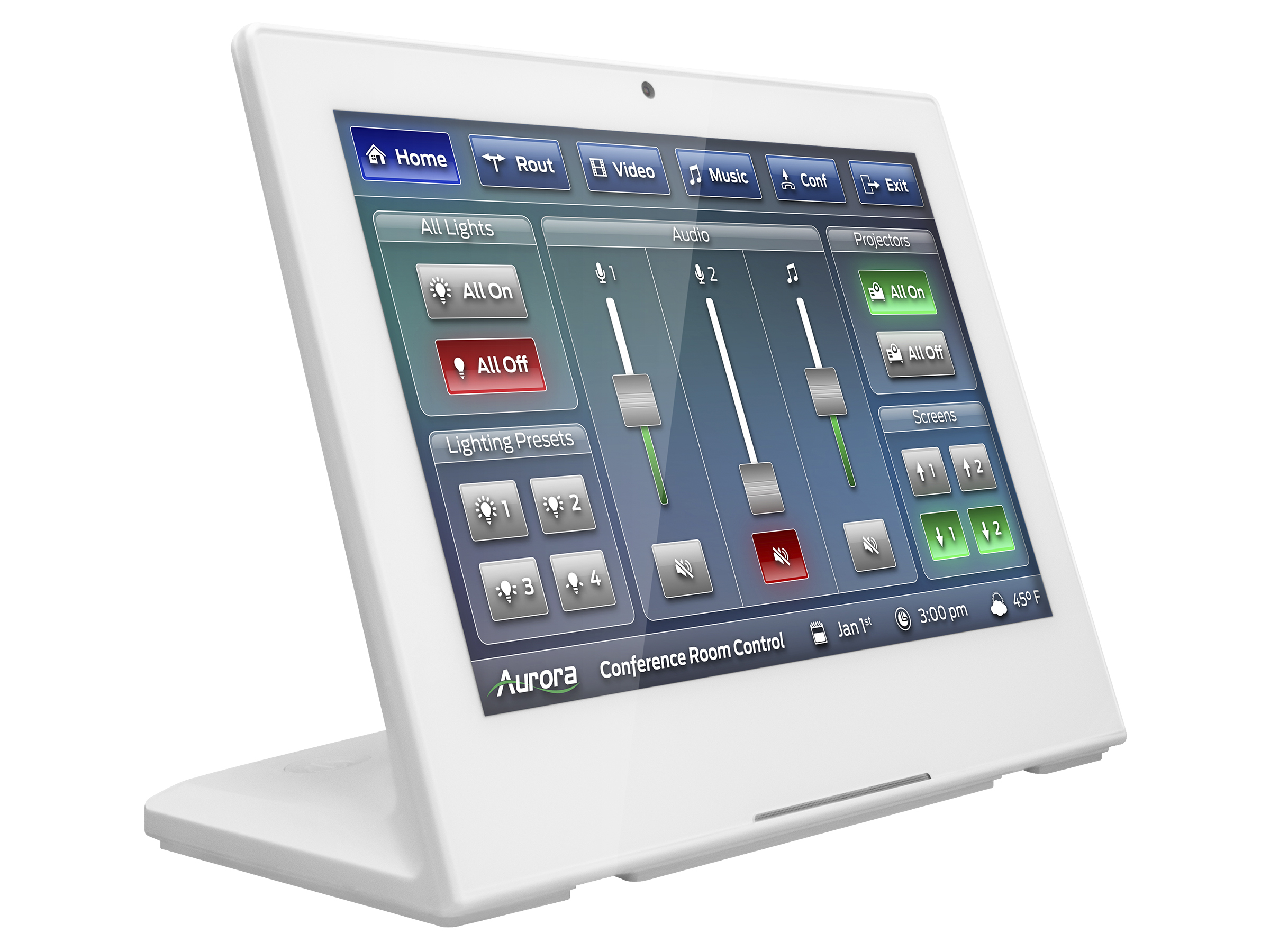 RXT-10D-W 10in desktop ReAX IP touch panel control system/Black by Aurora Multimedia