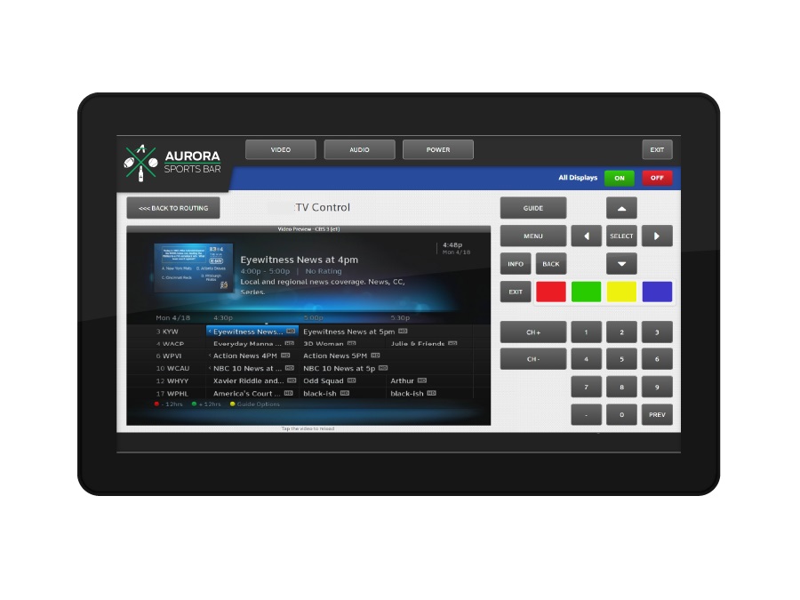 RXT-15VS-B 15.6 inch VESA Mount ReAX Touch Panel Control System with Ethernet and WiFi (Black) by Aurora Multimedia