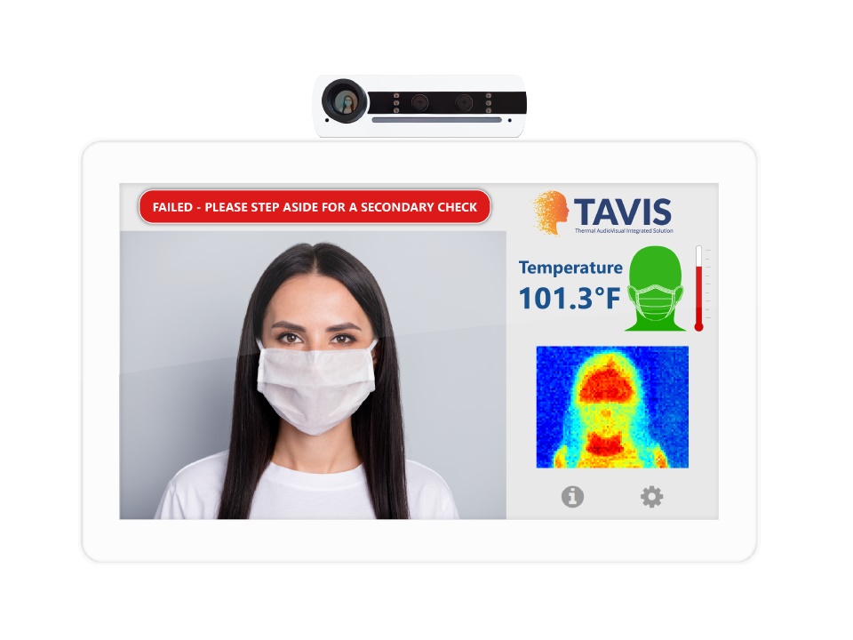 TAV-15-W 15.6 inch Temperature Check Tablet (White) by Aurora Multimedia