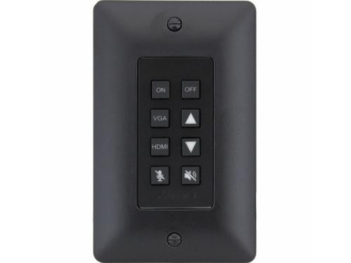 DXB-8-B 8-Button Backlit Wall Control Panel Black by Aurora Multimedia