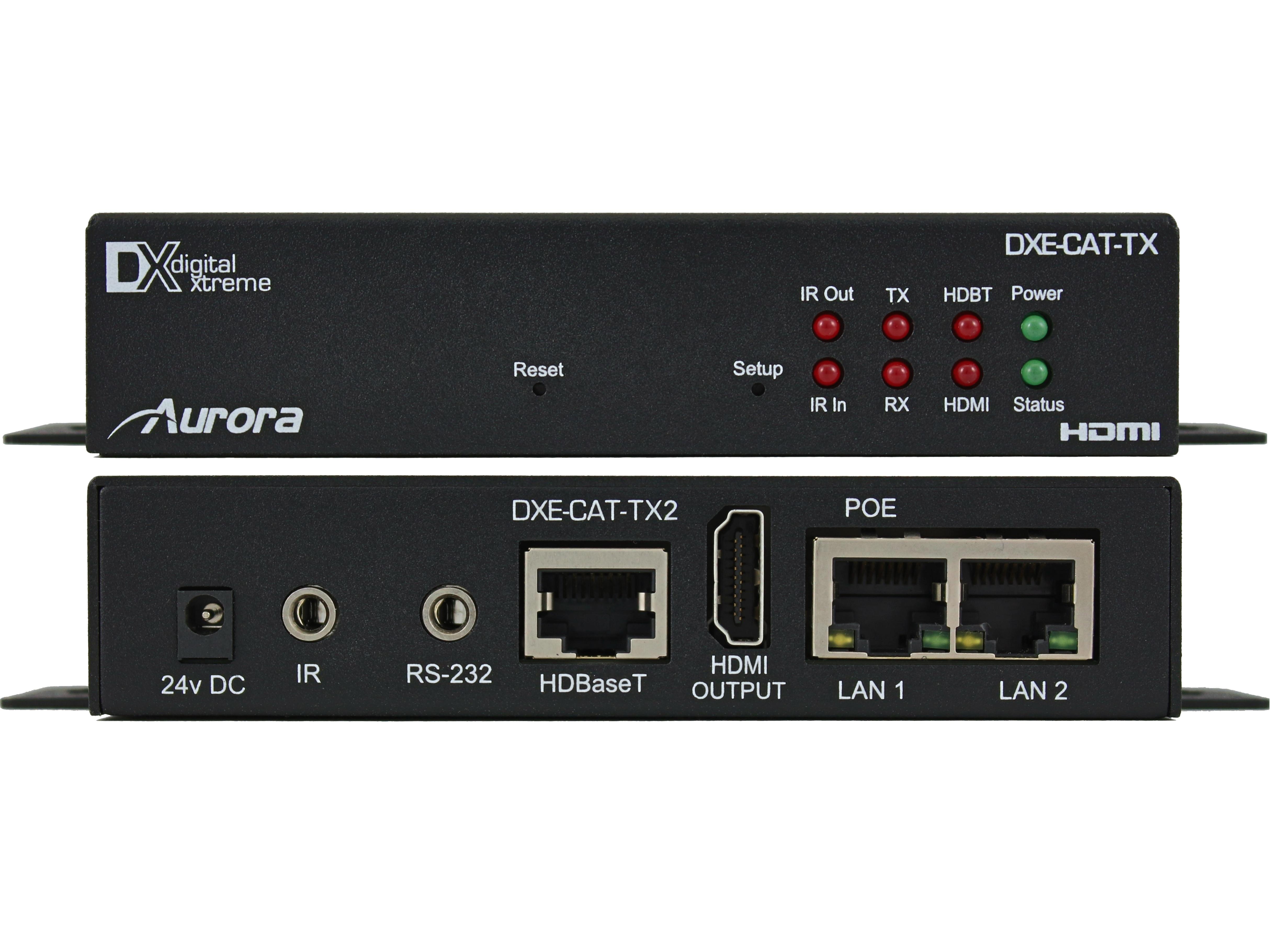 DXE-CAT-TX2-4K 4K UHD HDMI HDBaseT Extender (Transmitter) 330/600ft by Aurora Multimedia
