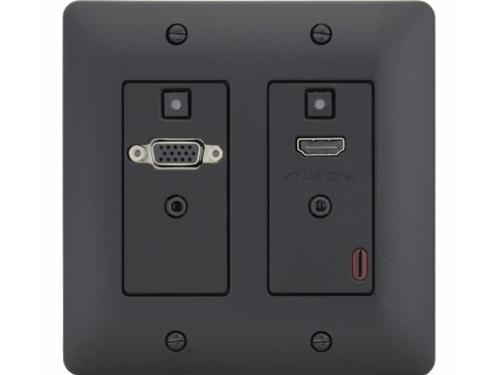 DXW-2-B HDMI/VGA HDBaseT Wall Plate Extender (Transmitter) Black by Aurora Multimedia