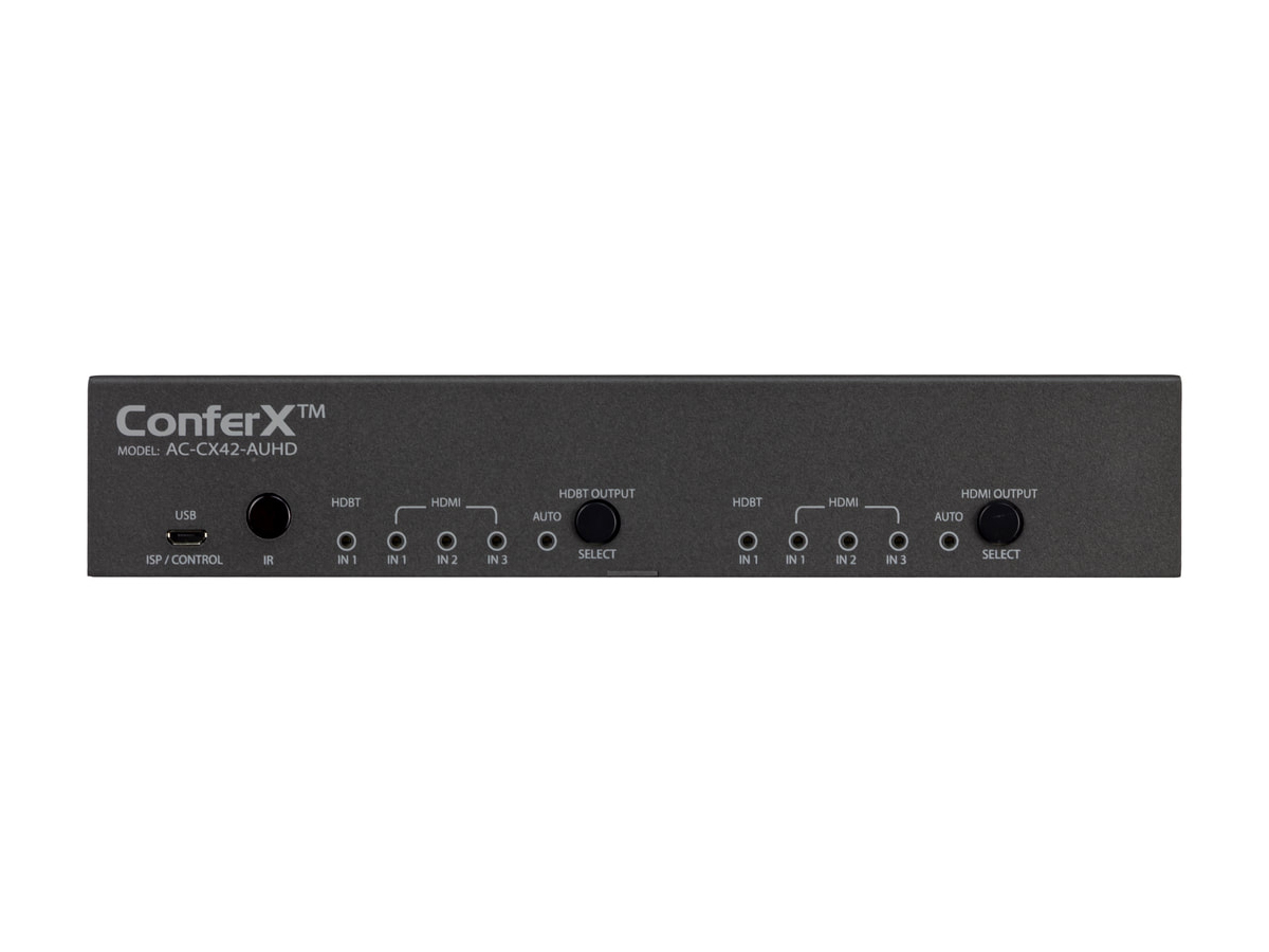 AC-CX42-AUHD 4x2 4K60 18Gbps HDR HDMI/HDBaseT ConferX Matrix Switcher with IR/PoE/EDID Control by AVPro Edge