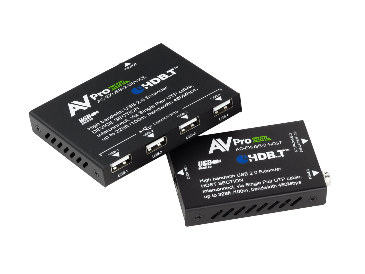 AC-EXUSB-2-KIT USB 2.0 via HDBaseT Extender (Transmitter/Receiver) Kit up to 100 Meters by AVPro Edge