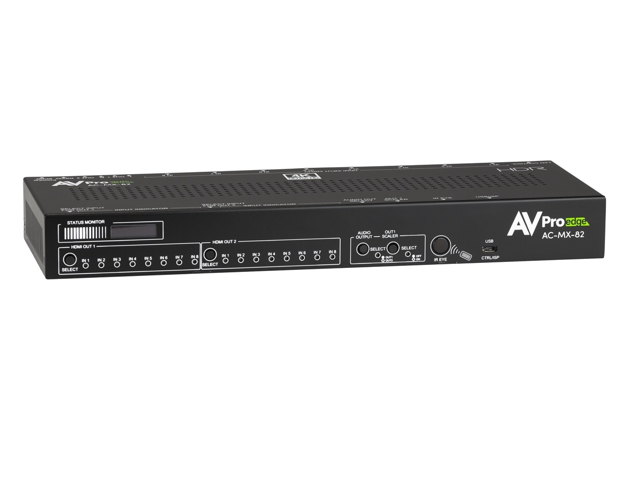 AC-MX-82 18Gbps 4K60 8x2 Matrix Switch with Full HDR Support/Downscaling and Auto Sensing/Switching by AVPro Edge