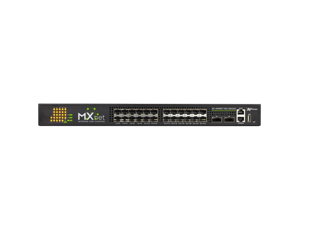 AC-MXNET-10G-SW24Q MXNet 10G 24 Port Network Switch by AVPro Edge