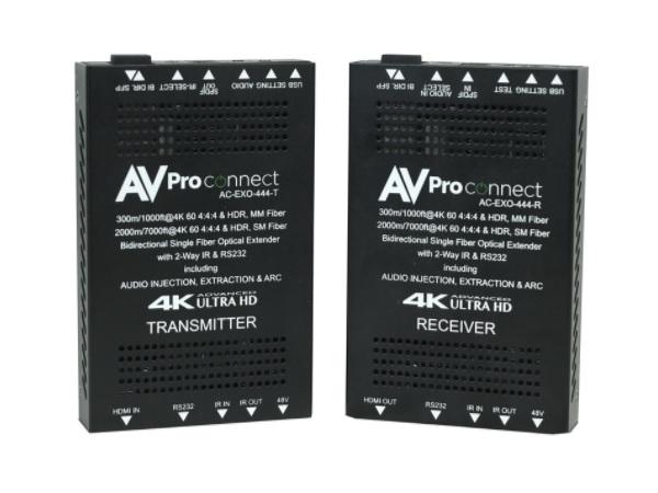 AC-EXO-444-KIT 4K HDMI Extender (Transmitter/Receiver) Kit via Optical Fiber/Up to 2 km by AVPro Edge