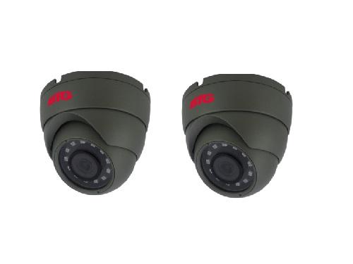 BTG1209IROD/AHQ-2 Set of 2 2.0 MP HD Analog Metal Dome Camera with 3.6mm Lens Kit by Bolide