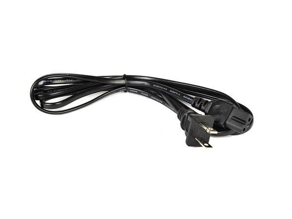 6FT-2PRNGSQR-PWRCORD 6ft Standard 2-Prong (US) Polarized Power Cord (Black) by BZB