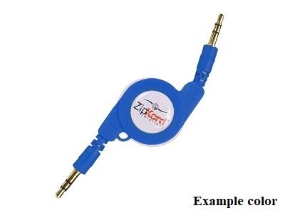 CBL-3503535-ASST-BP ZipKord Retractable 3.5mm Stereo (M) to 3.5mm (M) Stereo Aux Cable by BZB